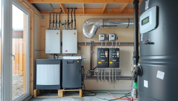 Solution de chauffage moderne dans une maison en construction ou en rénovation