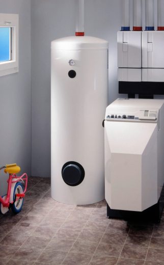 chaudière ballon et petit vélo